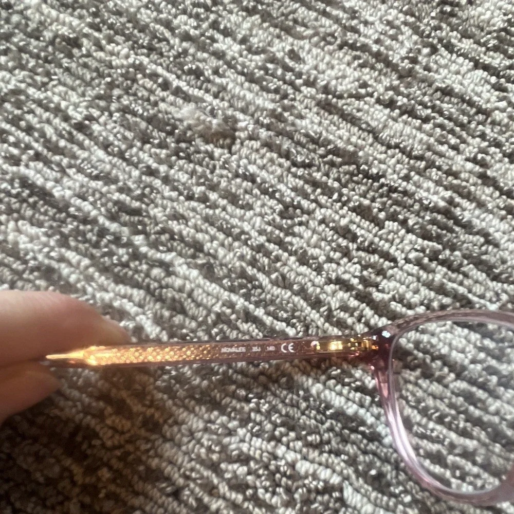 kate spade new york KALIE Cat Eye Pink Glitter Full Rim 53-16-140